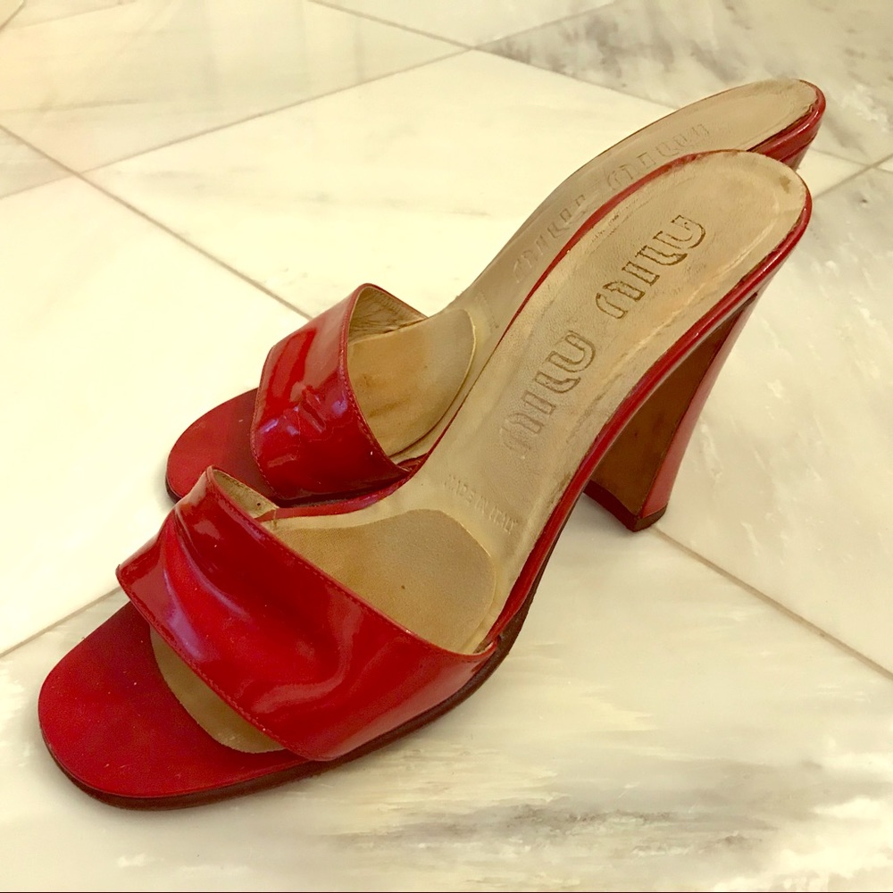 Miu Miu Candy Apple Sandals